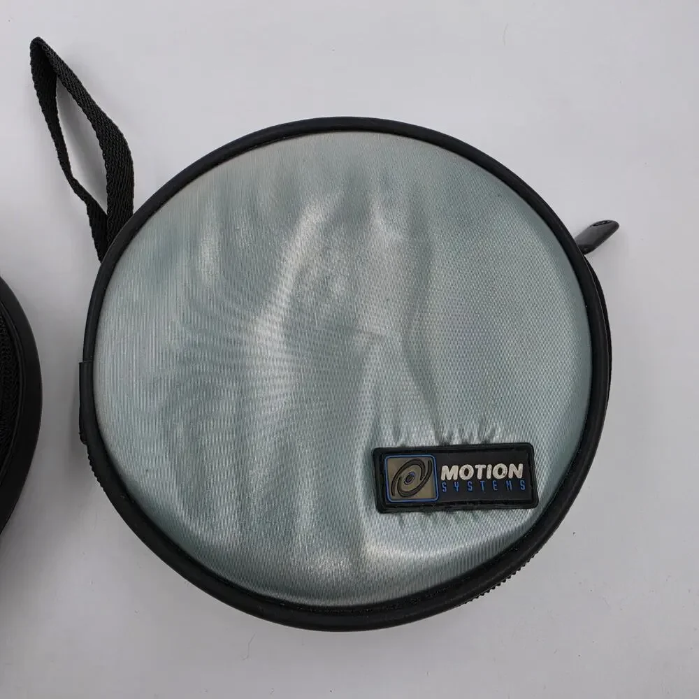 Vintage Motion 24 CD DVD Storage Case Round Zipper Media Holder Lot of 2
